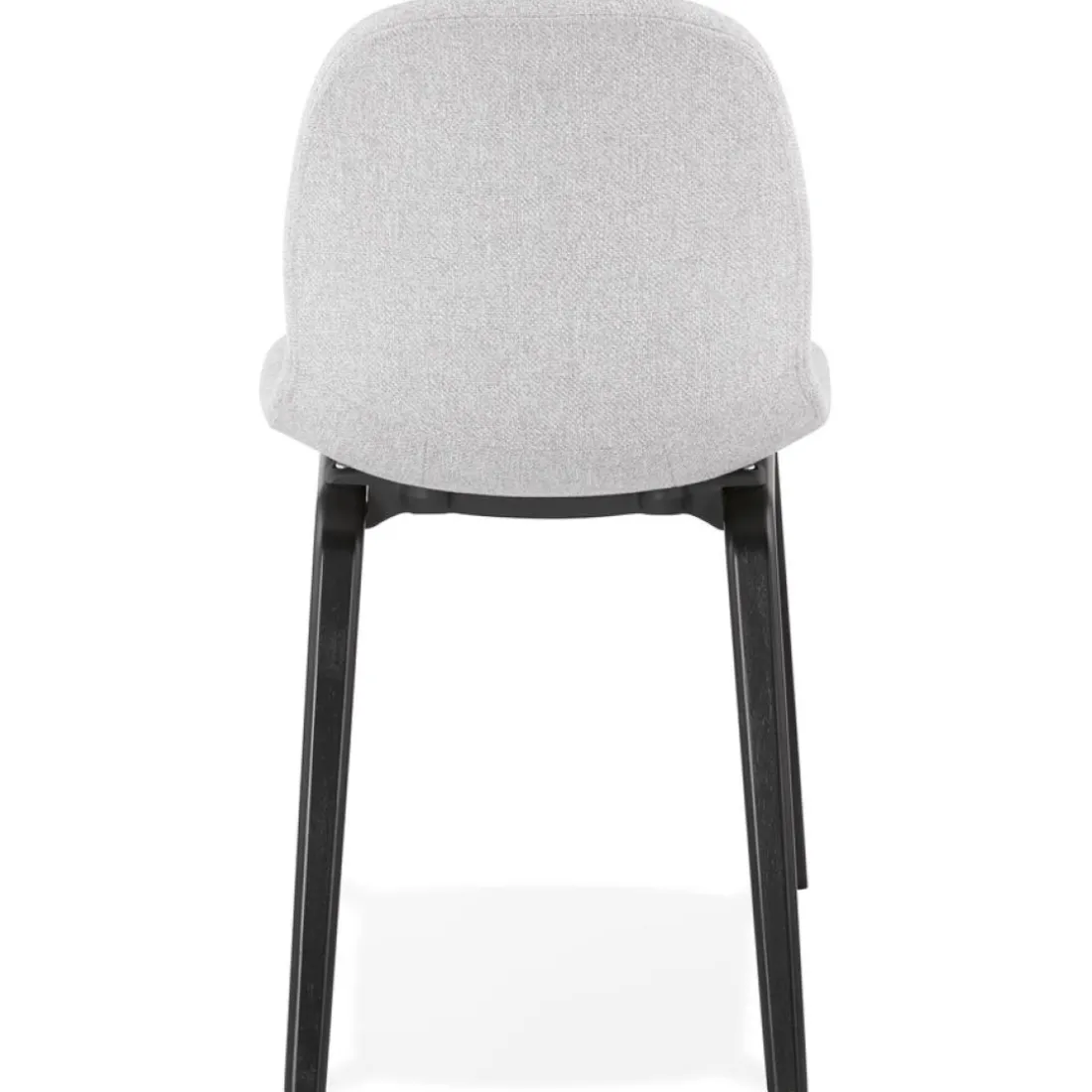 Chaise de salle à manger 'CELTIK' en tissu gris clair et pieds en bois noir