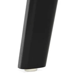 Chaise de salle à manger 'CELTIK' en tissu gris clair et pieds en bois noir