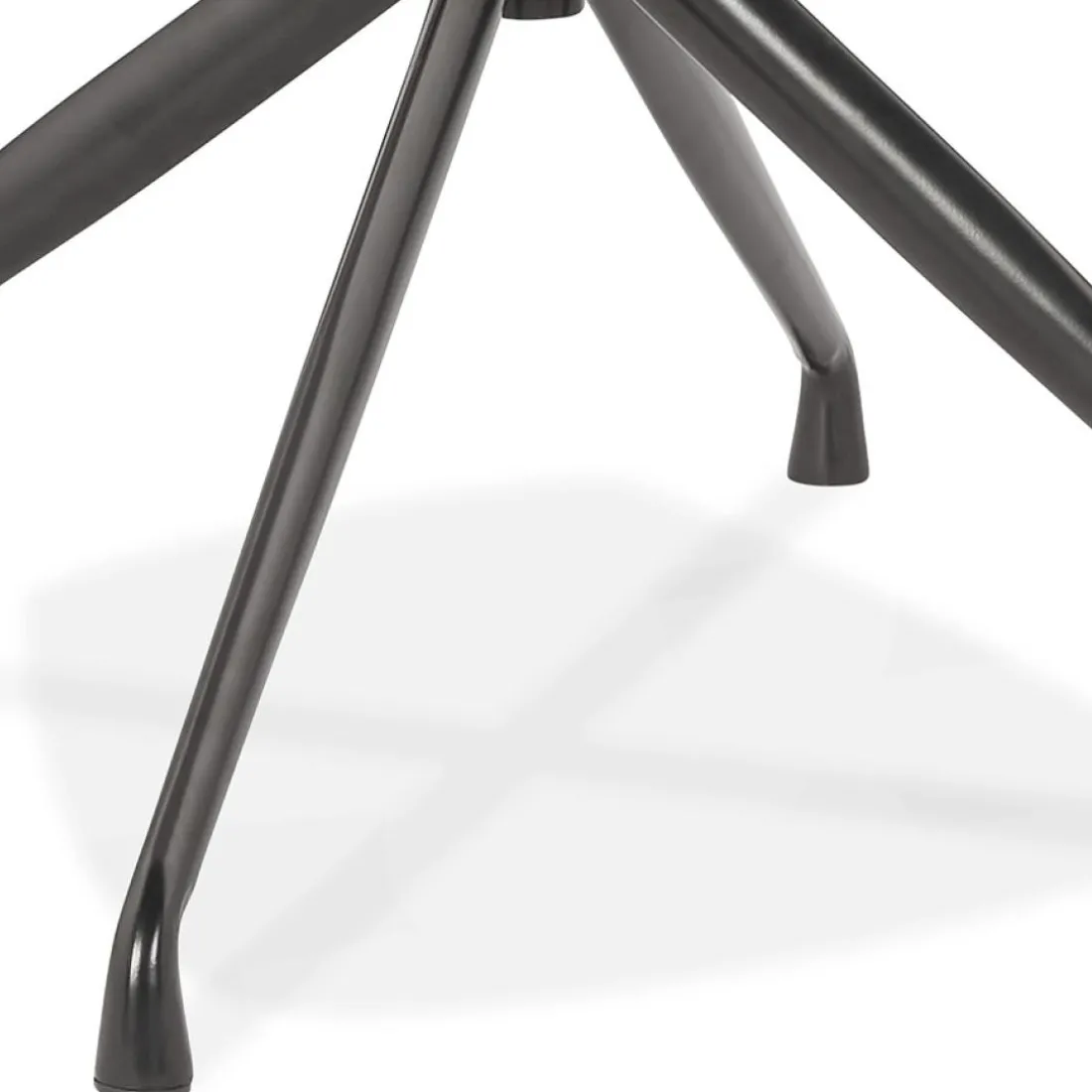 Chaise design avec accoudoirs 'GRAPIN' en velours gris