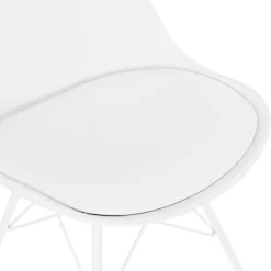 Chaise design 'BYBLOS' blanche style industriel