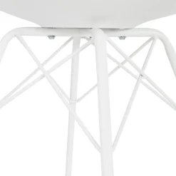 Chaise design 'BYBLOS' blanche style industriel