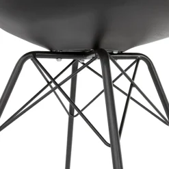 Chaise design 'BYBLOS' noire style industriel