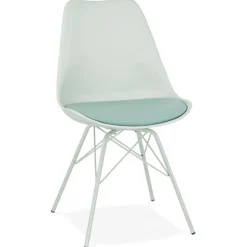 Chaise design 'BYBLOS' vert clair style industriel