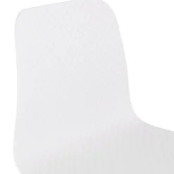 Chaise design de bureau 'EVORA' blanche sur roulettes