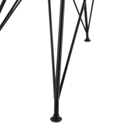 Chaise design 'GAUDY' blanche style industriel avec pied en métal noir