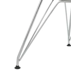 Chaise design 'GAUDY' noire avec pied en métal chromé