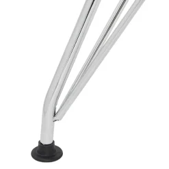 Chaise design 'GAUDY' noire avec pied en métal chromé