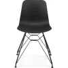 Chaise design 'GAUDY' noire style industriel avec pied en métal noir