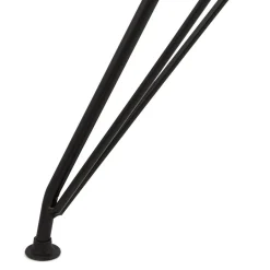 Chaise design 'GAUDY' noire style industriel avec pied en métal noir