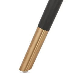 Chaise design 'HAMILTON' en velours moutarde et pieds en bois noir