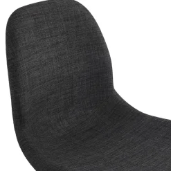 Chaise design 'PAVONIS' en tissu gris foncé