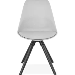 Chaise design 'PIPA' grise