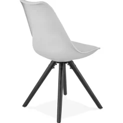 Chaise design 'PIPA' grise