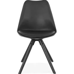 Chaise design 'PIPA' noire