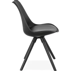 Chaise design 'PIPA' noire