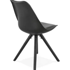 Chaise design 'PIPA' noire