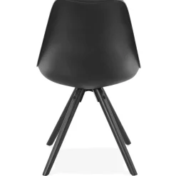 Chaise design 'PIPA' noire