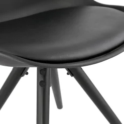 Chaise design 'PIPA' noire