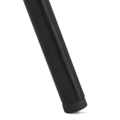 Chaise design 'ROYAL' en microfibre grise et pieds en métal noir