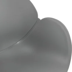 Chaise design 'SATELIT' grise style industriel avec pieds en métal noir