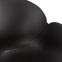 Chaise design 'SATELIT' noire style industriel avec pieds en métal noir