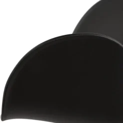 Chaise design 'SATELIT' noire style industriel avec pieds en métal noir