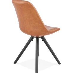 Chaise design 'STREET' brune style industriel