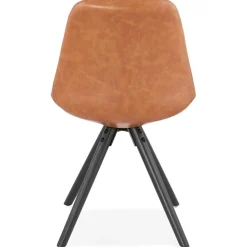 Chaise design 'STREET' brune style industriel