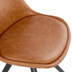 Chaise design 'STREET' brune style industriel