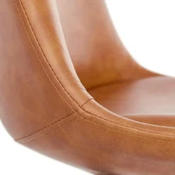 Chaise design 'STREET' en matière synthétique brune