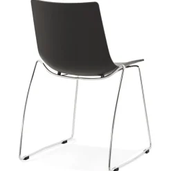 Chaise design 'TRENO' noire en matière plastique