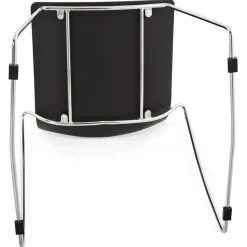 Chaise design 'TRENO' noire en matière plastique