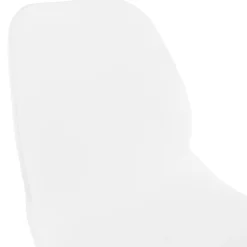 Chaise design 'TUCANA' blanche avec pieds en métal noir