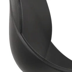 Chaise design 'TUCANA' noire avec pieds en métal