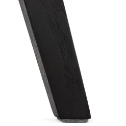 Chaise design 'WILLY' en tissu et bois noir