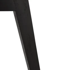 Chaise en microfibre brune 'AXEL' avec structure en bois noir