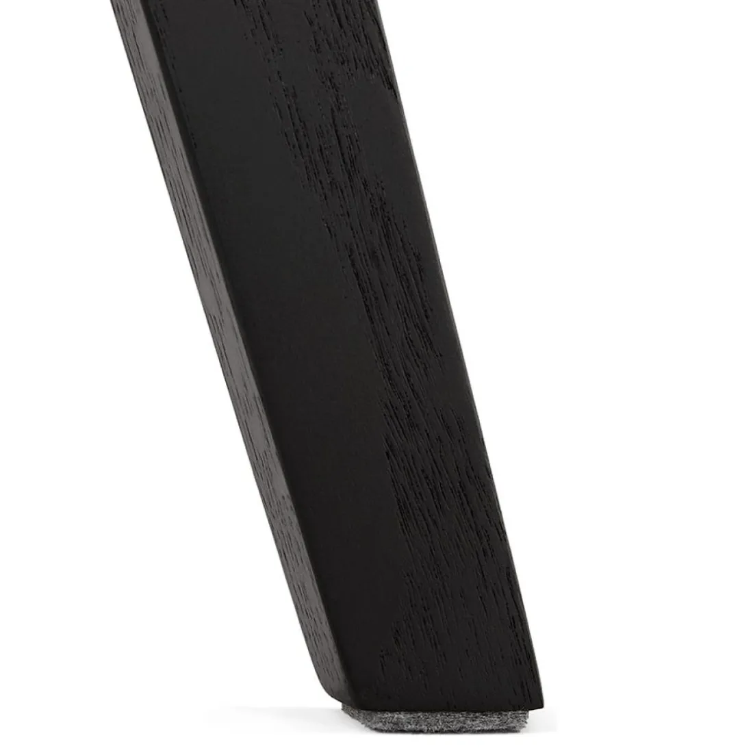 Chaise en velours moutarde 'JOE' avec structure en bois noir