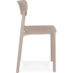 Chaise intérieur ou extérieur 'TROPICAL' en matière plastique beige