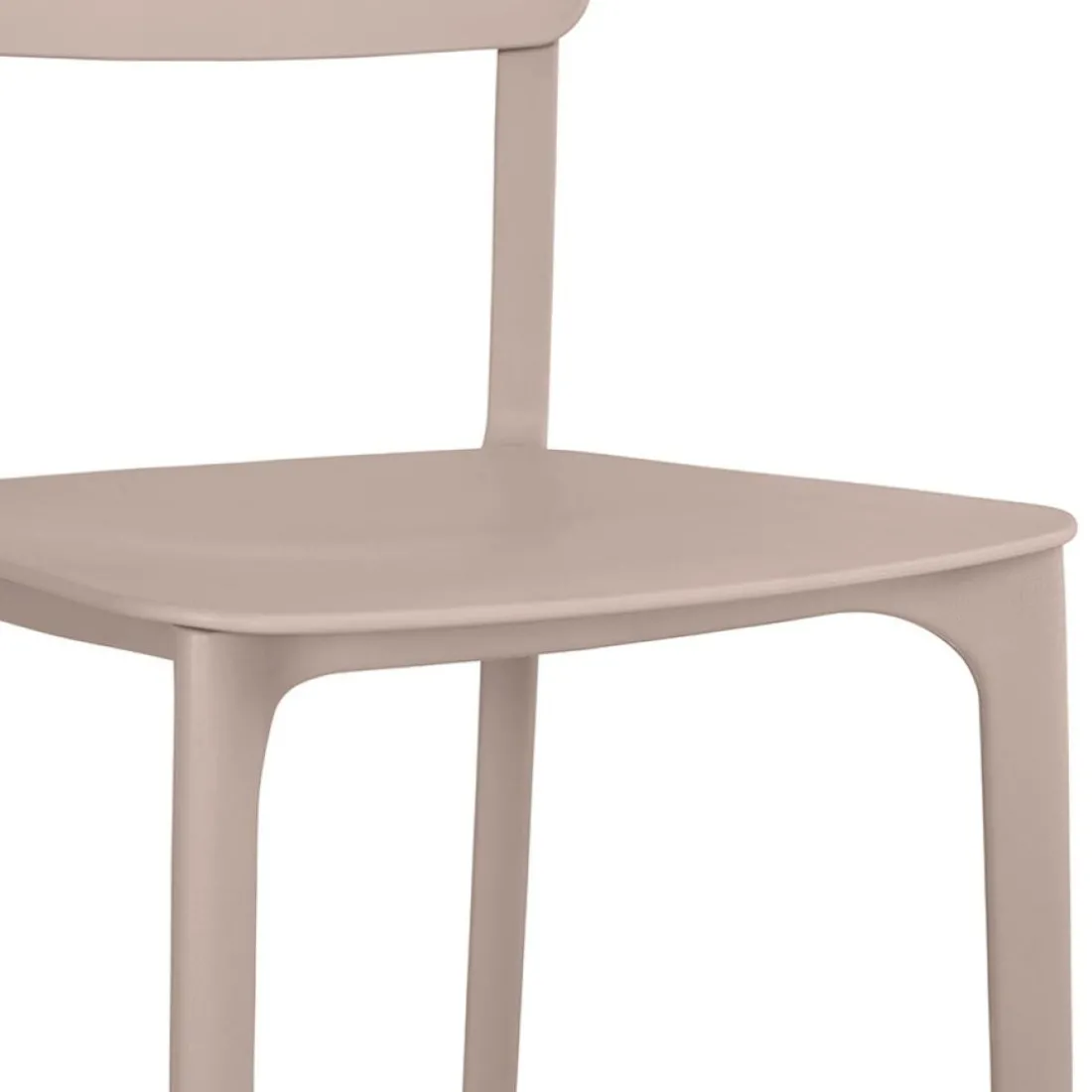 Chaise intérieur ou extérieur 'TROPICAL' en matière plastique beige