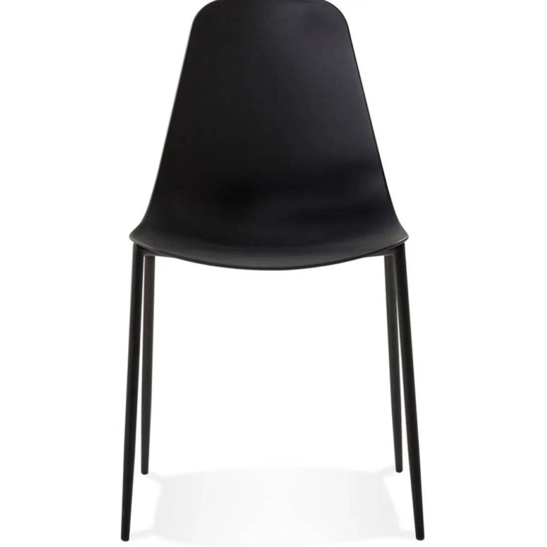 Chaise intérieur ou extérieur 'FELIZ' noire en matière plastique et métal