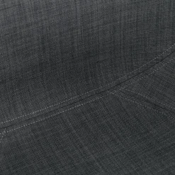 Chaise moderne 'ATOL' en tissu gris foncé avec pieds en métal blanc