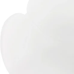 Chaise moderne 'FIDJI' blanche avec pieds en métal blanc