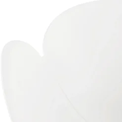 Chaise moderne 'FIDJI' blanche avec pieds en métal blanc