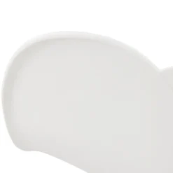 Chaise moderne 'FIDJI' blanche avec pieds en métal blanc