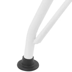 Chaise moderne 'GAUDY' blanche avec pied en métal blanc