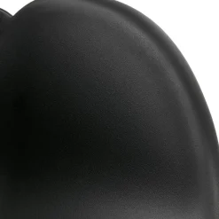 Chaise moderne 'UNAMI' noire en matière plastique avec pieds en métal chromé