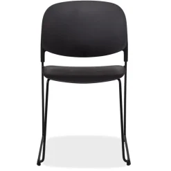 Chaise 'PILA' noire avec assise plastique et structure métal