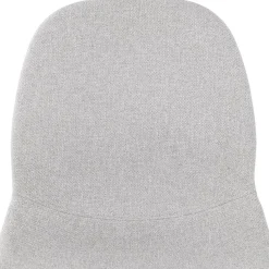 Chaise scandinave 'BIZON' en tissu gris clair