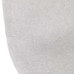 Chaise scandinave 'BIZON' en tissu gris clair