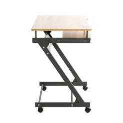 Chariot ordinateur Anthracite chene en Métal laqué